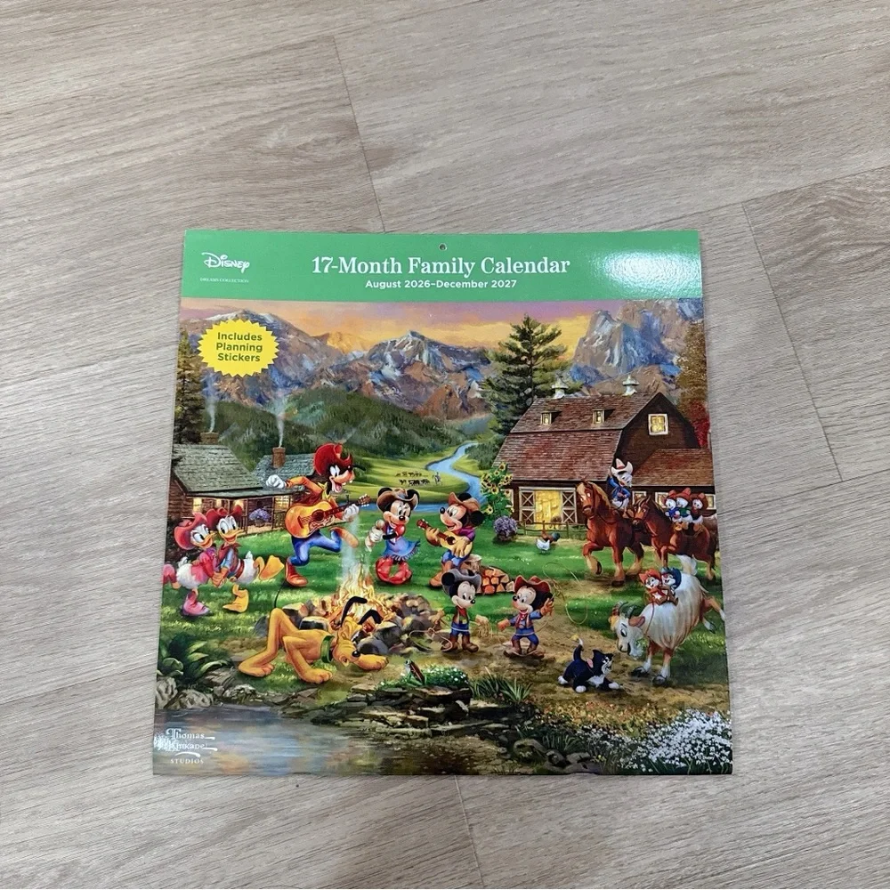 Disney Dreams by Thomas Kinkade Studios 17-Month 2026-2027 Family Wall Calendar